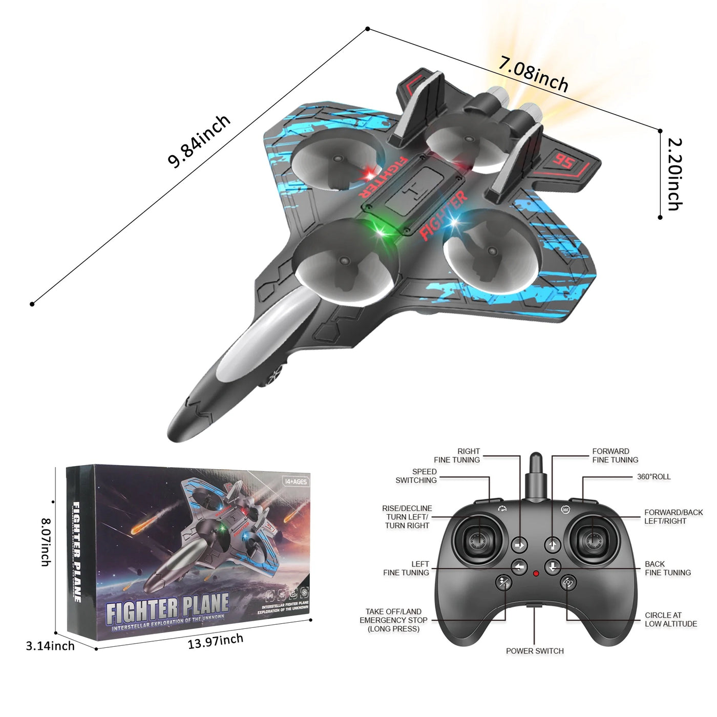 HoverWing Fighter™ - Drop-resistant Foam Gravity Glider