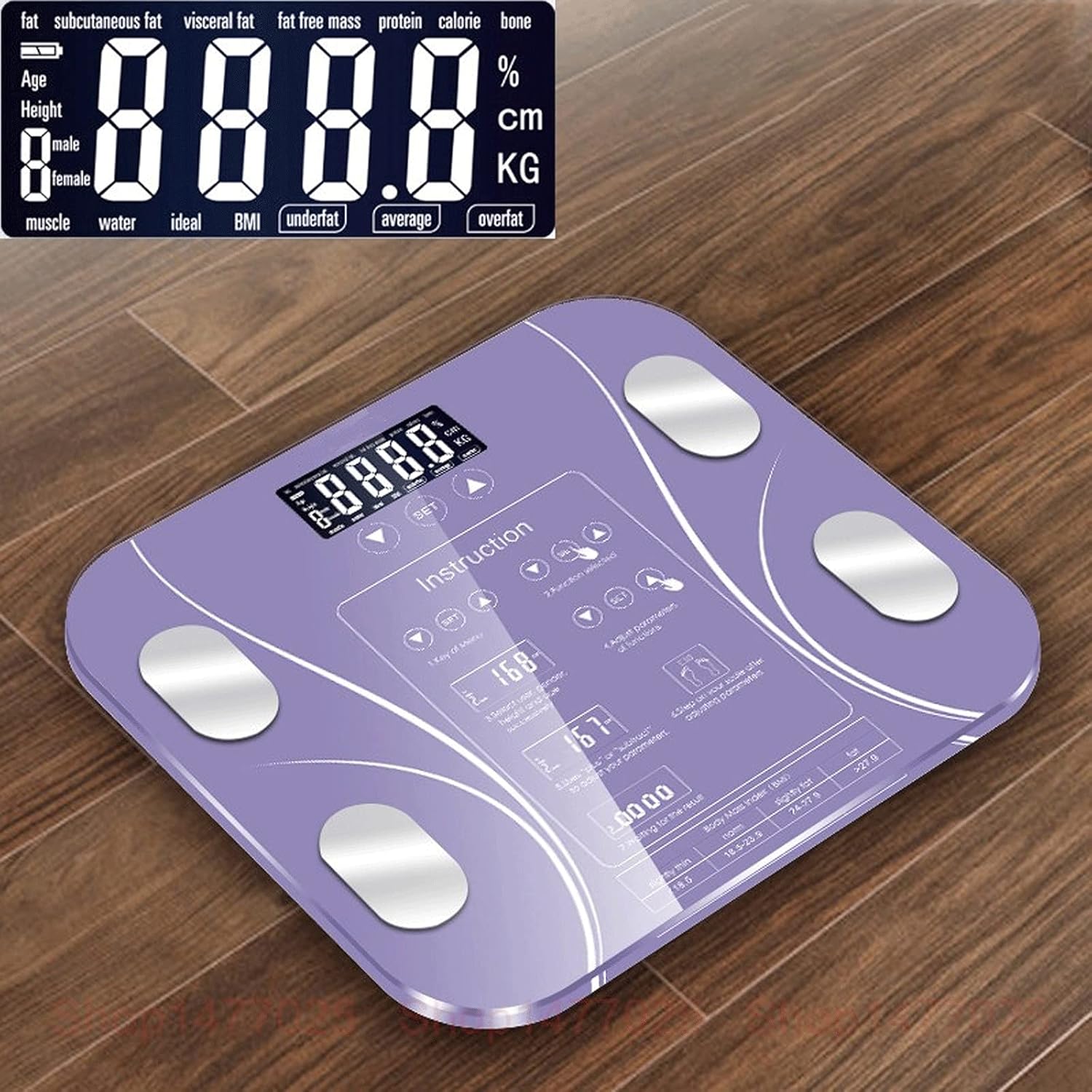 BodyIQ™ Smart Body Scale – 18 Metrics WiFi & Bluetooth Body Composition Analyzer for Total Wellness