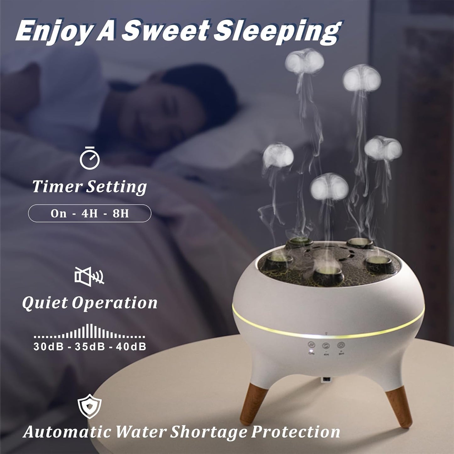 GlowMedusa™ - 7-Color LED Jellyfish Humidifier