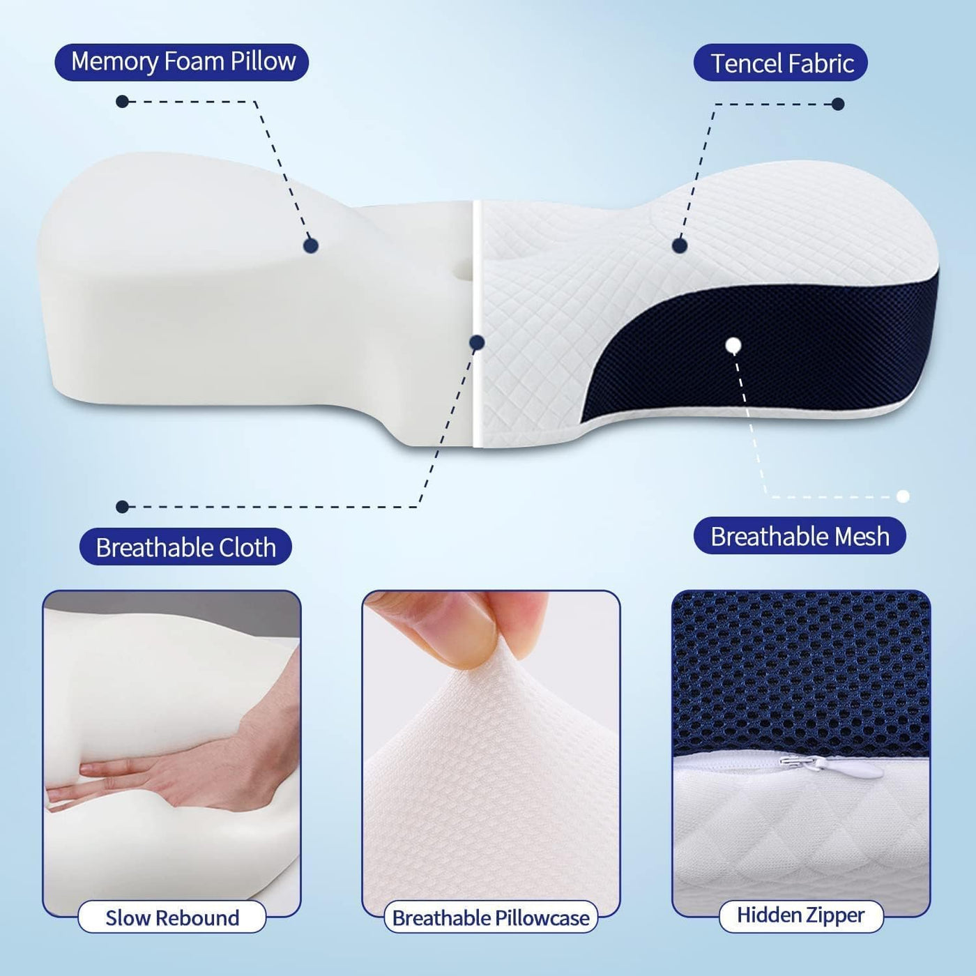 PostureDream™ - 2-in-1 Orthopedic Sleep Pillow