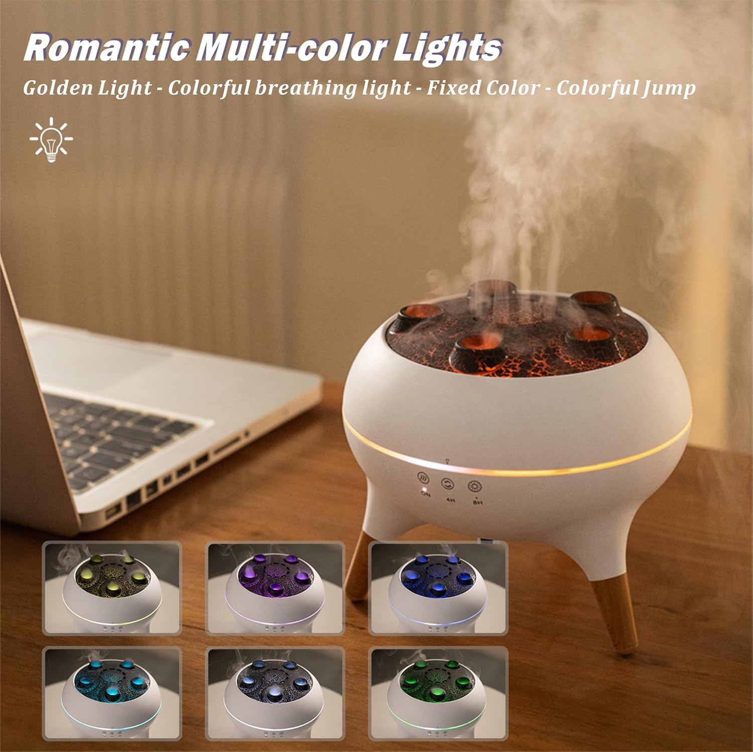GlowMedusa™ Jellyfish Humidifier with 7-Color LED Lights - Ultrasonic Cool Mist Humidifier for Bedroom & Office