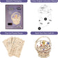 StarryCraft 3D Music Box Puzzle Kit packaging, instruction manual, and pop-out puzzle pieces layout.