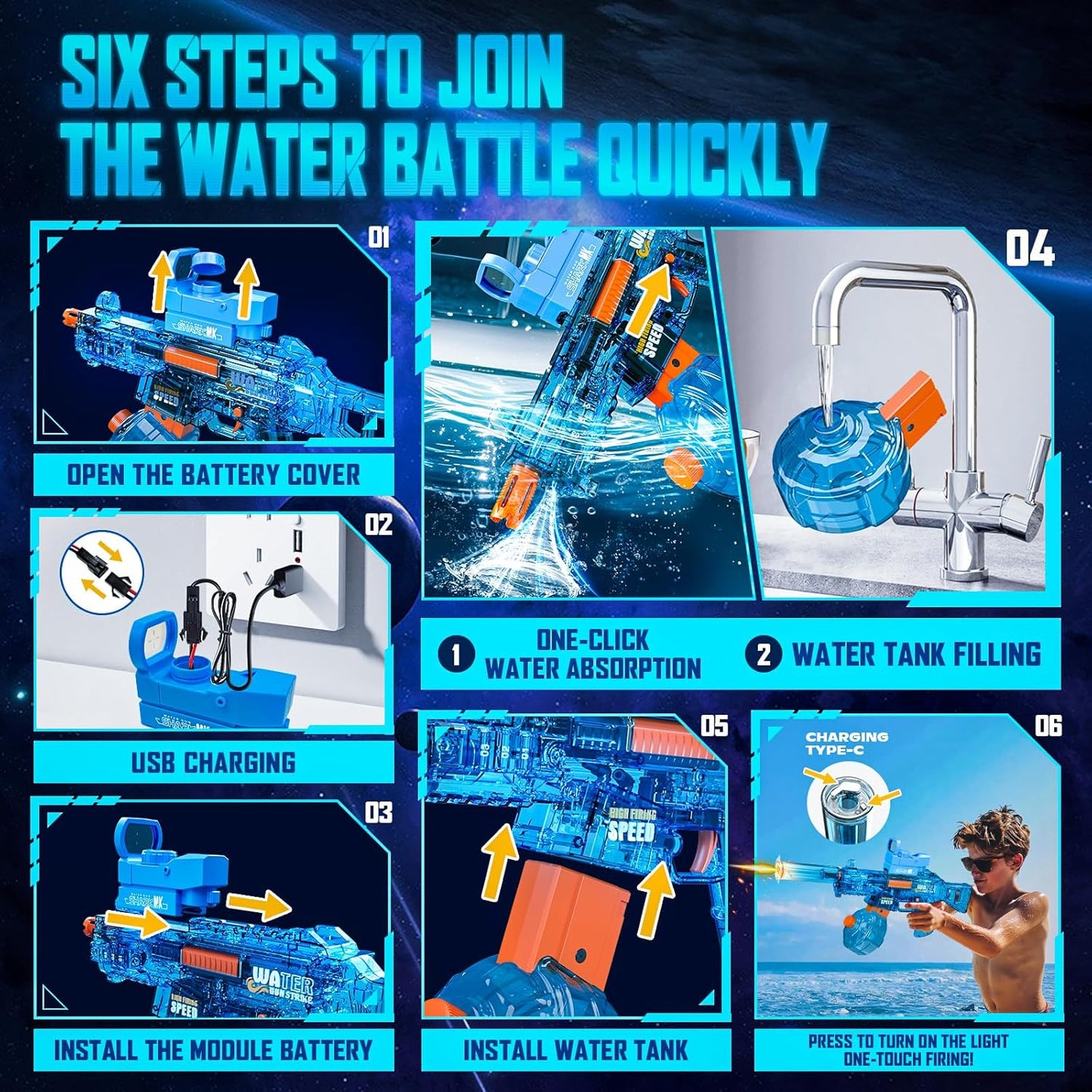 FlashBlaster™ - Electric Water Gun