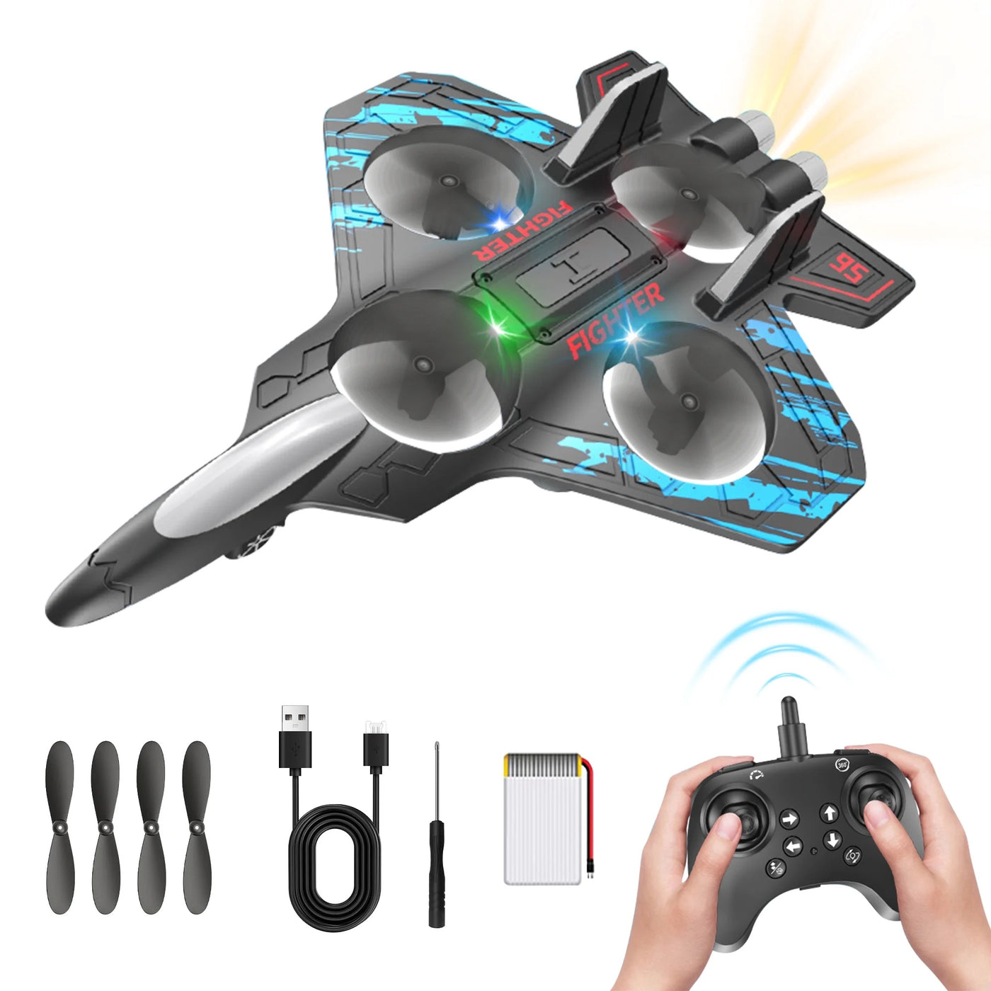 HoverWing Fighter™ - Drop-resistant Foam Gravity Glider