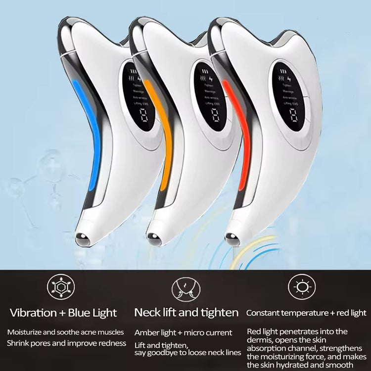 heated gua sha massager electric facial massage tool temperature control