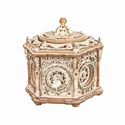 StarryCraft™ 3D Music Box Puzzle Kit - Wooden Mechanical DIY Assembly with Beautiful Melody for Adults & Teens