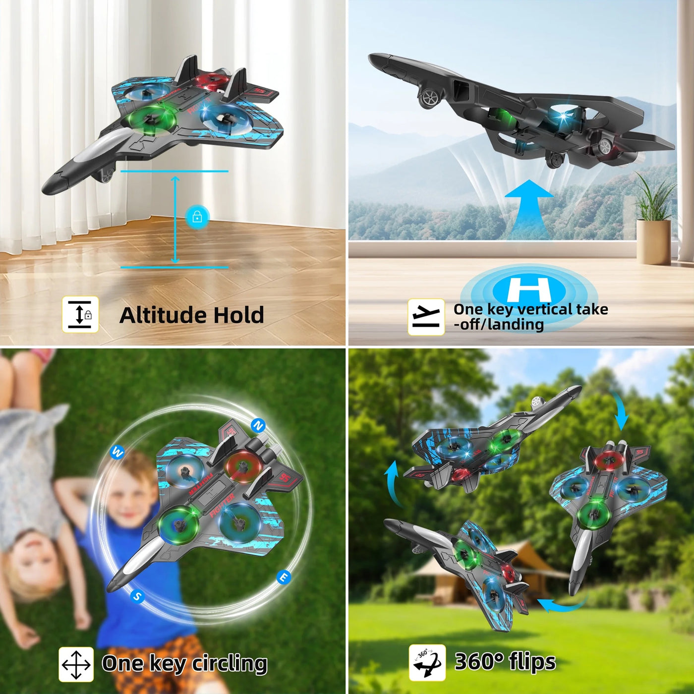HoverWing Fighter™ - Drop-resistant Foam Gravity Glider
