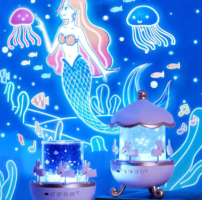 GlowTunes™ Star Projector for Kids - 15-in-1 Galaxy Night Light with Music & Remote Control for Bedroom
