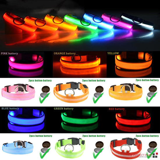 LED pet safety collar